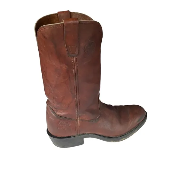 ❄️ 50% OFF Farm &amp; Ranch brown pull on western cowboy boots 11 M