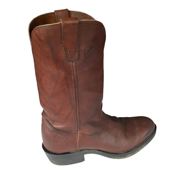 ❄️ 50% OFF Farm &amp; Ranch brown pull on western cowboy boots 11 M