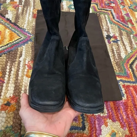 🎉🌺 Authentic Black Suede Pull-on Boots