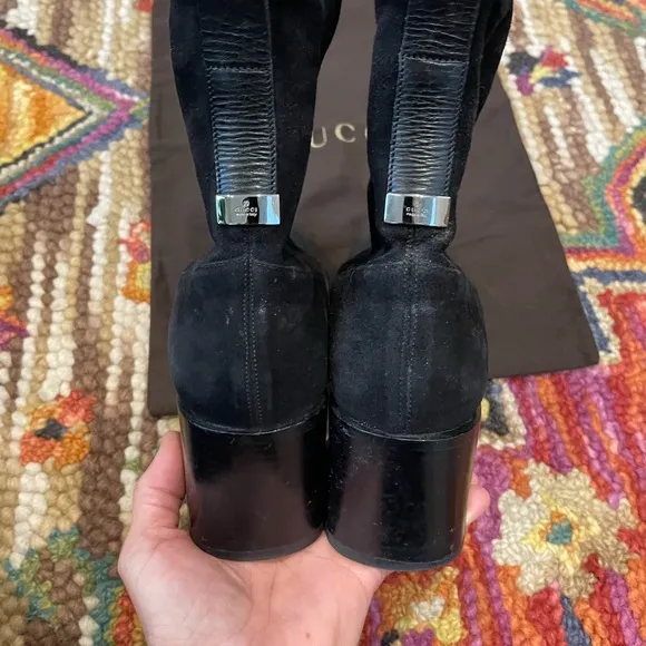 🎉🌺 Authentic Black Suede Pull-on Boots