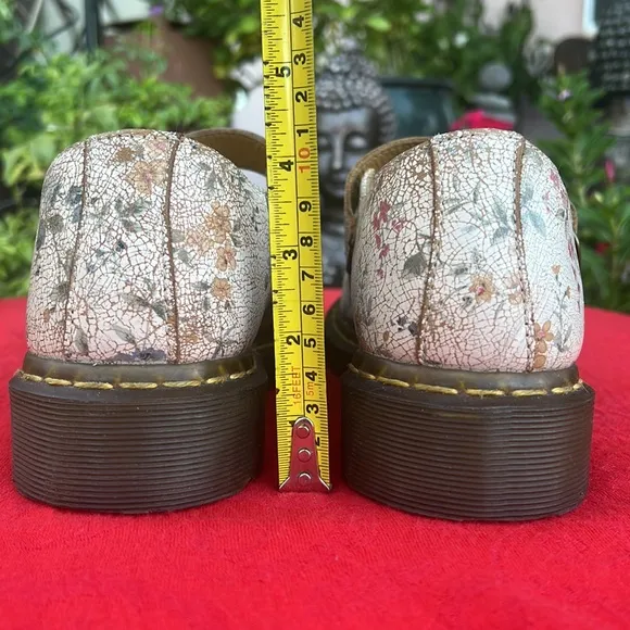 🌸 Dr. Martens 12295 Vintage Floral Crackle Single Strap Mary Jane Loafers