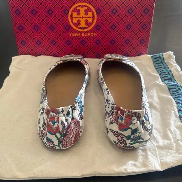 🌸 NEW 🌸 Tory Burch Minnie Ballet Floral Flats 8.5