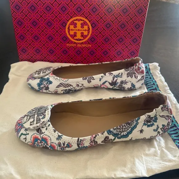 🌸 NEW 🌸 Tory Burch Minnie Ballet Floral Flats 8.5