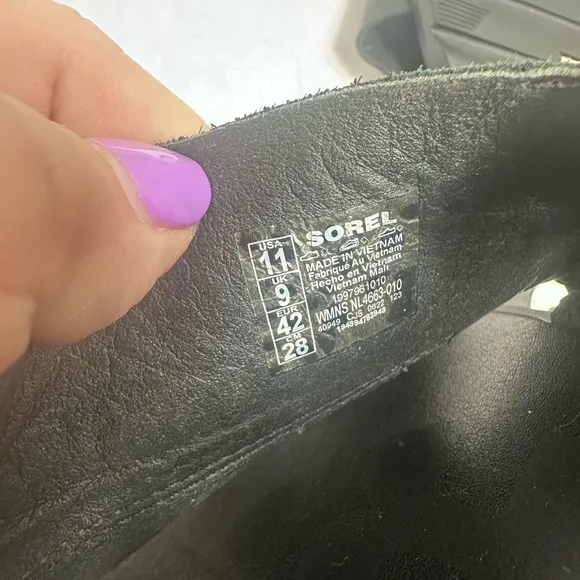 🆕 Sorel Ella ll black leather Slingback Sandal size 11