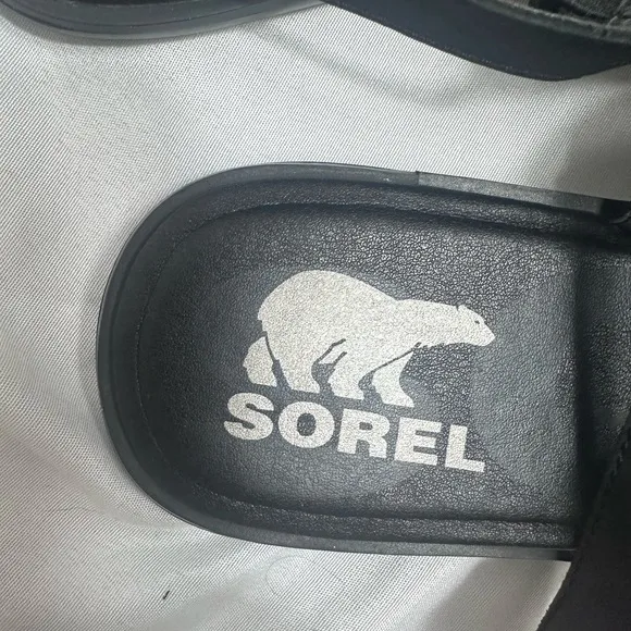 🆕 Sorel Ella ll black leather Slingback Sandal size 11