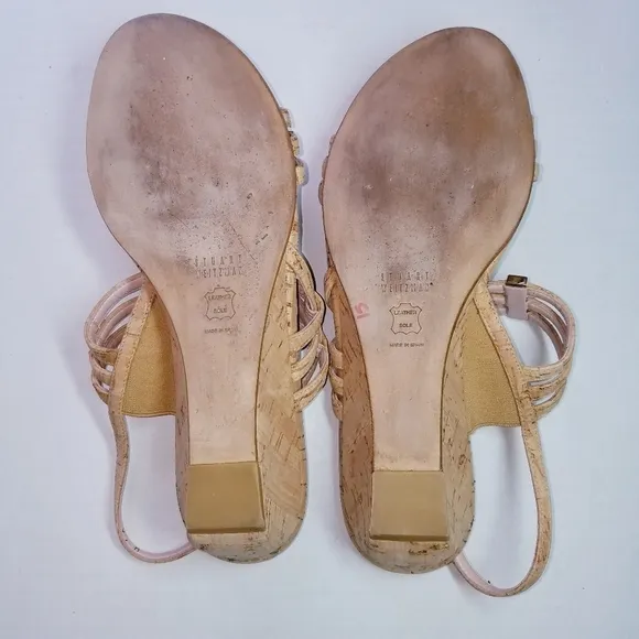🌸 Stuart Weitzman | Tan Leather Strap Sandals