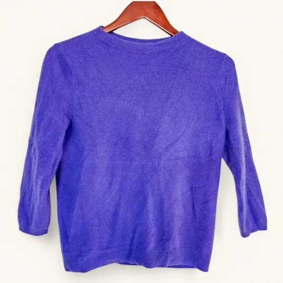 100% Cashmere 3/4 Sleeve Sweater