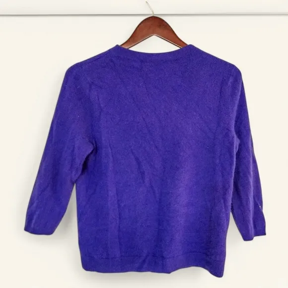 100% Cashmere 3/4 Sleeve Sweater