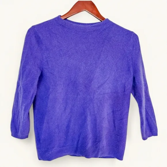 100% Cashmere 3/4 Sleeve Sweater