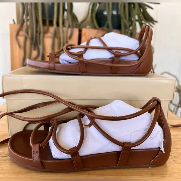 115. Michael Kors Vero Faux Leather Lace-Up Sandal