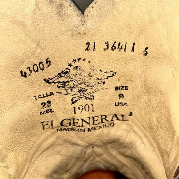1901 EL GENERAL WESTERN BOOTS.