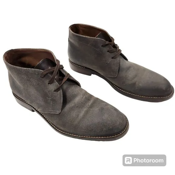 1901 Mens Suede Leather Gray Chukka Boots 12M