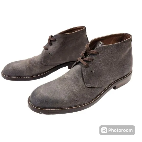 1901 Mens Suede Leather Gray Chukka Boots 12M