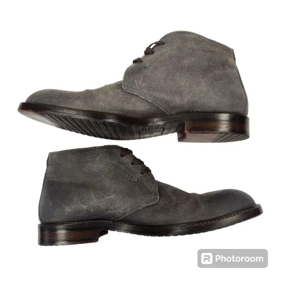 1901 Mens Suede Leather Gray Chukka Boots 12M