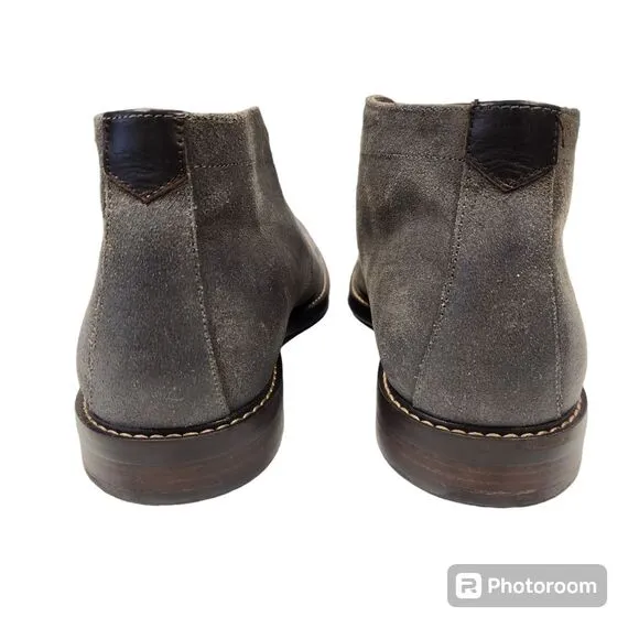 1901 Mens Suede Leather Gray Chukka Boots 12M
