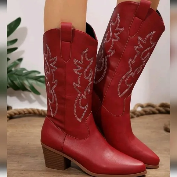 20Vintage Embroidered Western Cowboy Boots