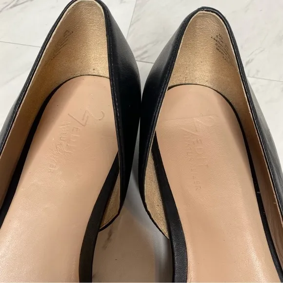 27 Edit Karla D’orsay Black Leather Flat 8 1/2 W