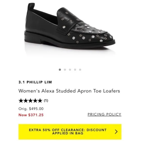 3.1 PHILLIP LIM Women's Alexa Studded Apron Loafers 37 (7)