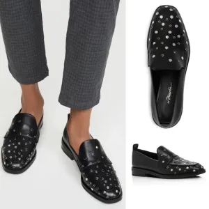 3.1 PHILLIP LIM Women's Alexa Studded Apron Loafers 37 (7)