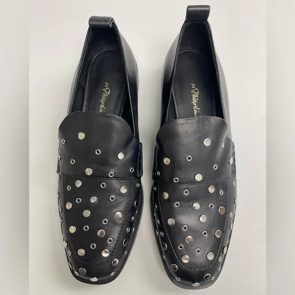 3.1 PHILLIP LIM Women's Alexa Studded Apron Loafers 37 (7)