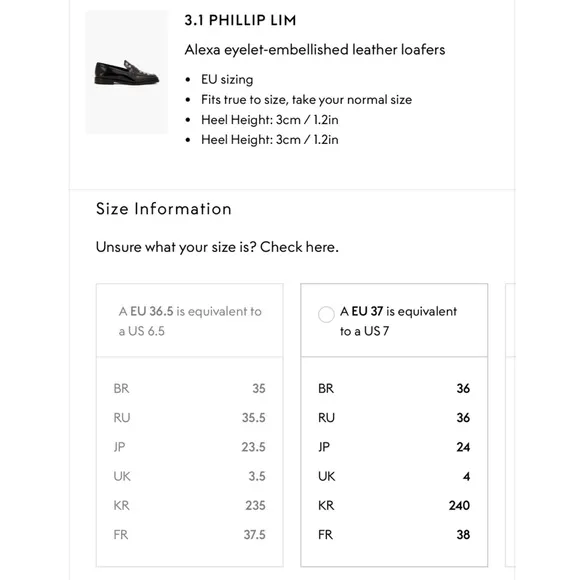 3.1 PHILLIP LIM Women's Alexa Studded Apron Loafers 37 (7)