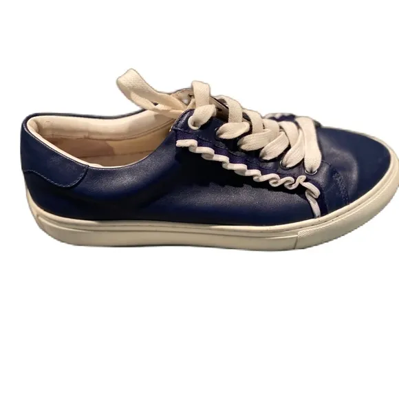 #312 TORY BURCH Ruffle Sneakers In Sea Blue