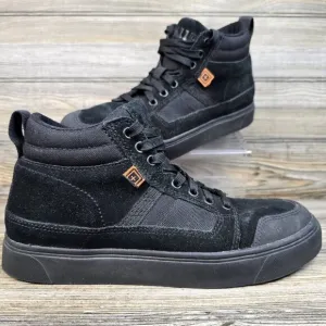 5.11 Tactical Norris Black High Top Sneakers Suede Vibram Sole Men's Size 8