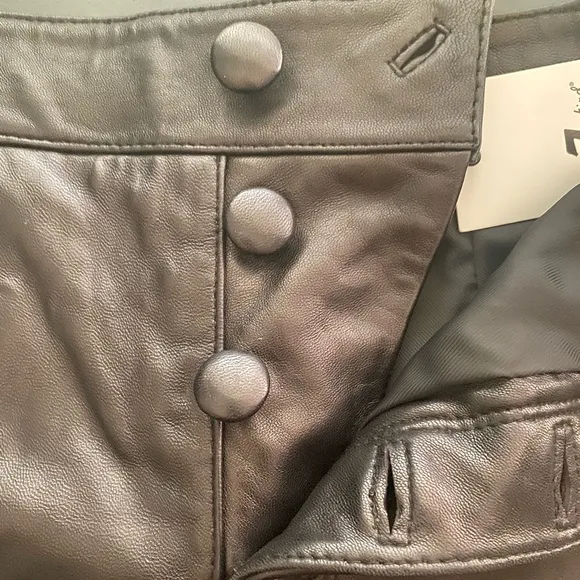 7 FOR ALL MAN KIND LEATHER SHORTS
