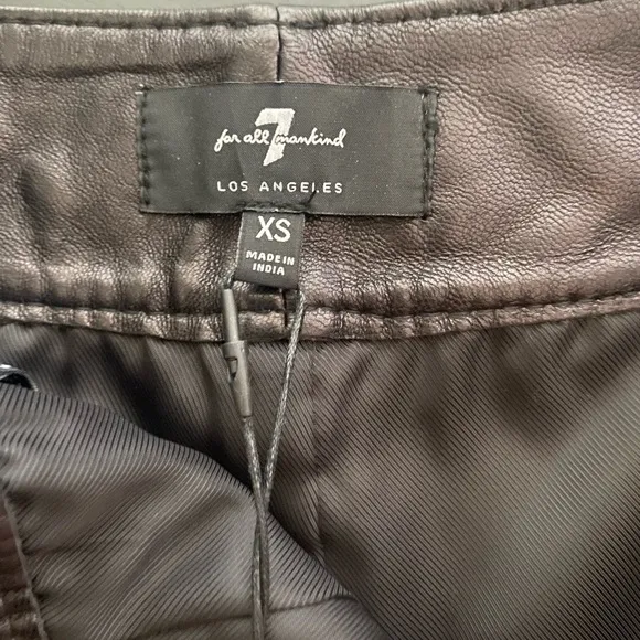 7 FOR ALL MAN KIND LEATHER SHORTS