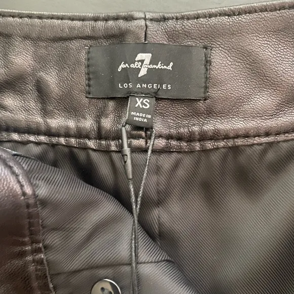 7 FOR ALL MAN KIND LEATHER SHORTS
