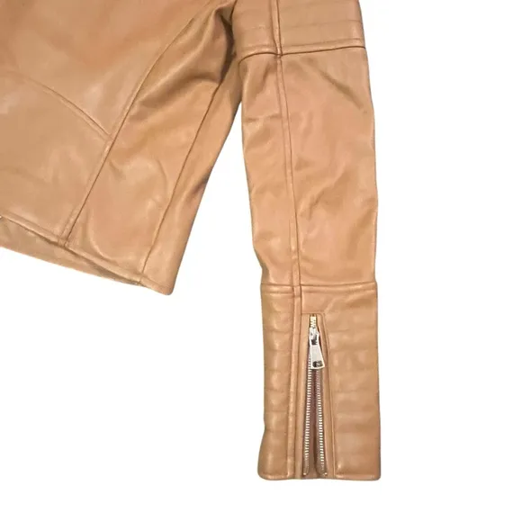 7 For All Mankind Vegan Leather moto jacket size XS