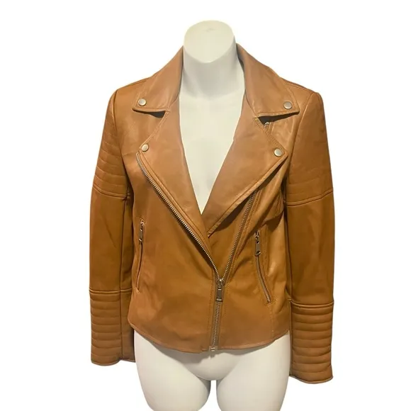 7 For All Mankind Vegan Leather moto jacket size XS