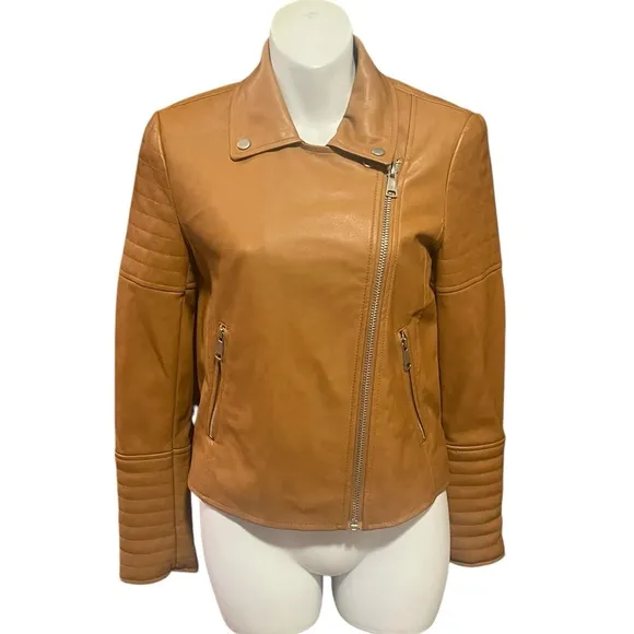 7 For All Mankind Vegan Leather moto jacket size XS