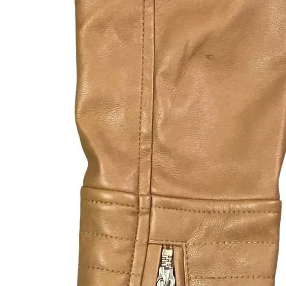 7 For All Mankind Vegan Leather moto jacket size XS