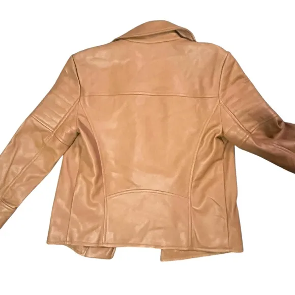 7 For All Mankind Vegan Leather moto jacket size XS