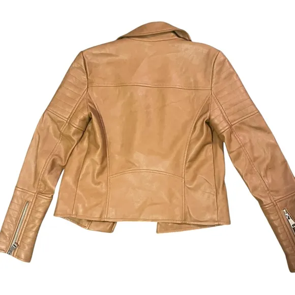 7 For All Mankind Vegan Leather moto jacket size XS