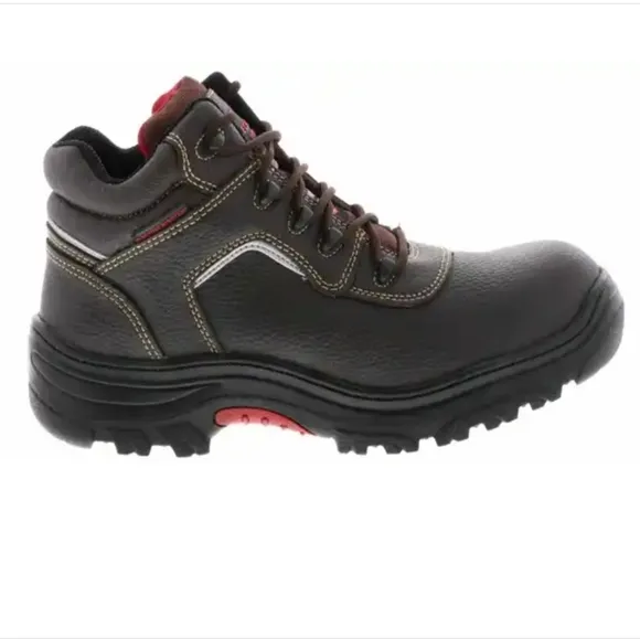 77144W BRN  SKECHERS BURGIN SOSDER MEN'S SAFETY TOE BOOT