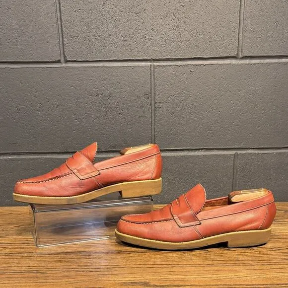 80’s Vintage Rand Brown Leather Moc Toe Work Loafers Men’s 10 Wide