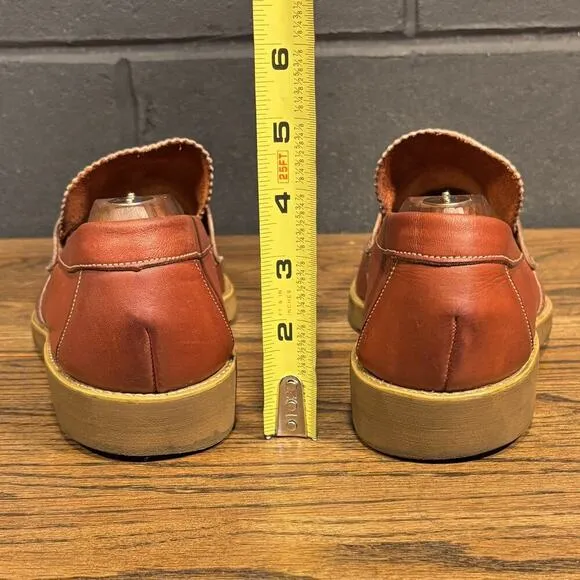80’s Vintage Rand Brown Leather Moc Toe Work Loafers Men’s 10 Wide
