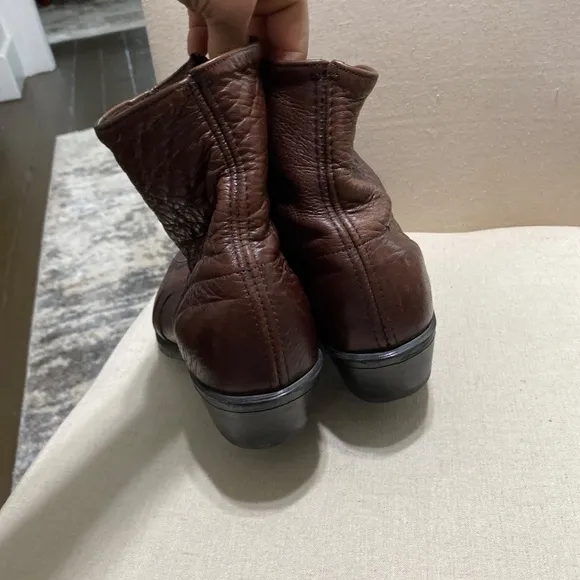 Abilene boots Mens  8” wingtip zipper leather cowboy boots western Mens size 8.5