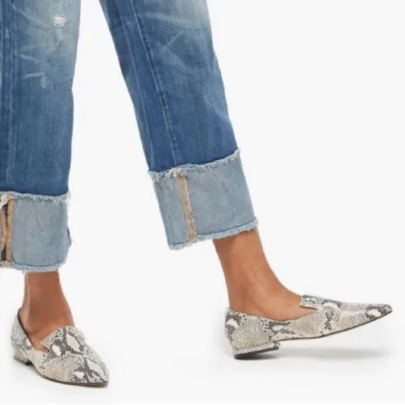 Able Local   Global Leather Lizbeth Snakeskin Loafers