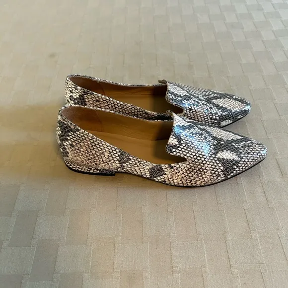 Able Local   Global Leather Lizbeth Snakeskin Loafers