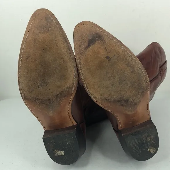 Acme Brown Leather Pull On Boots