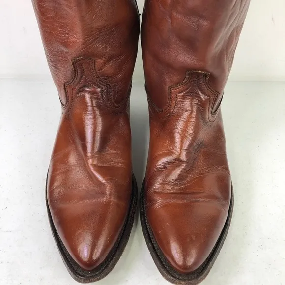 Acme Brown Leather Pull On Boots