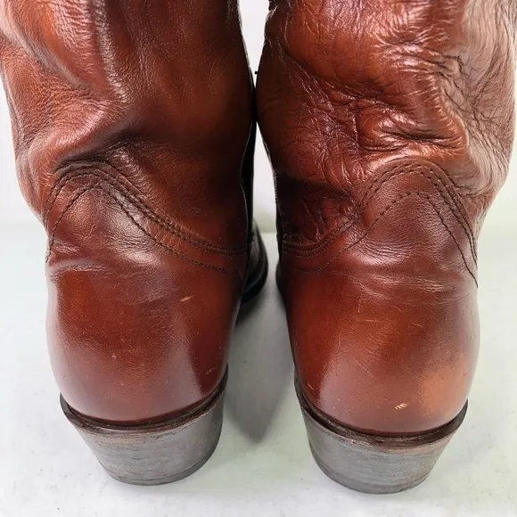 Acme Brown Leather Pull On Boots