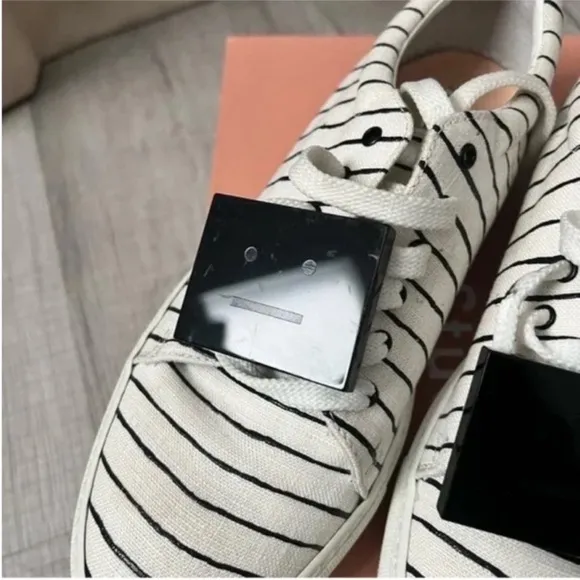 ACNE STUDIOS Stripe White/Black Sneakers Size 40
