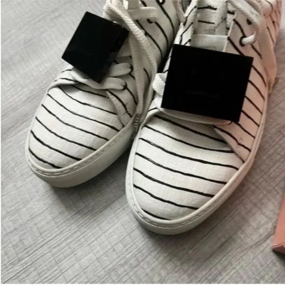 ACNE STUDIOS Stripe White/Black Sneakers Size 40
