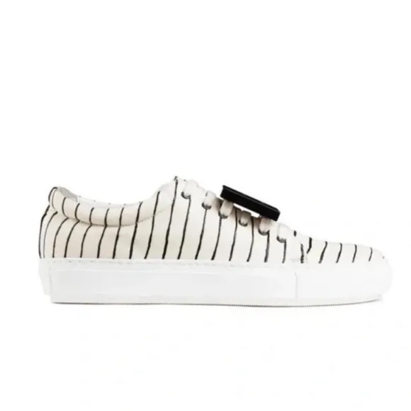 ACNE STUDIOS Stripe White/Black Sneakers Size 40