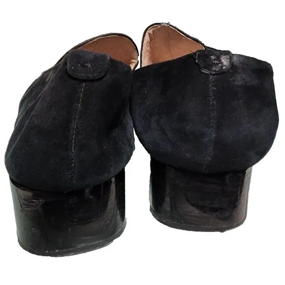 AD &amp; Daughters Calf hair Greyan Anthropologie Block Heel Size 8 Italian Leather