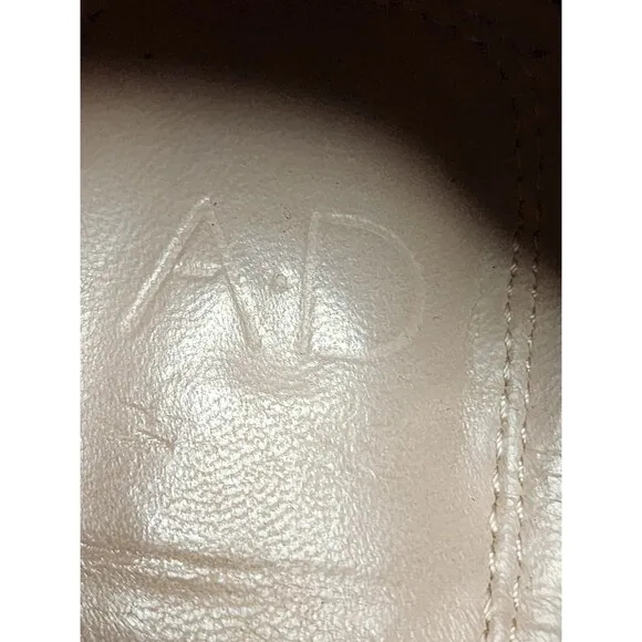 AD &amp; Daughters Calf hair Greyan Anthropologie Block Heel Size 8 Italian Leather